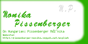 monika pissenberger business card